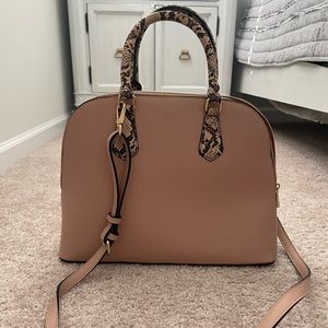 Target Blush Pink and Snakeskin Bag/Purse